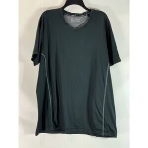 UNDER ARMOUR Men's Black HeatGear Fitted Short Sleeve Active T-Shirt SZ 2XL